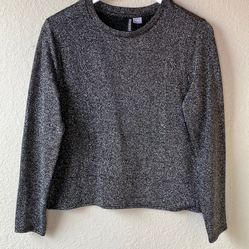Divided H&M Long Sleeve Sparkly Top Size Small